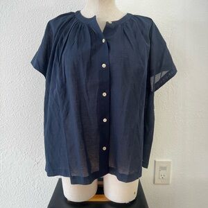 NWTs Jenni Kayne willow blouse navy size medium